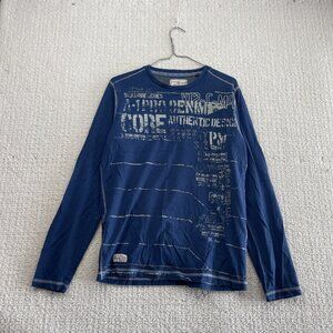 Y2K Private Member Reverse Stitch Long Sleeve Shirt Gothic Grunge Cyber  Sz S